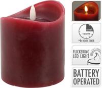 Led Candle 90X100 mm Dark Red - Nampook Led Candle 90X100 mm Dark Red - Nampook