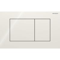 Geberit Drukplaat Sigma 40, 2-toets Square Glas Zand Grijs