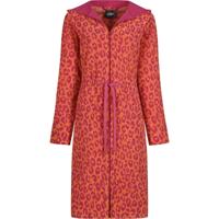 Cawö Cawö Home Dames Badjas met Capuchon en Ritssluiting 851 pink XS