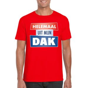 Rood Helemaal uit mijn dak t-shirt heren