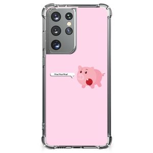 Samsung Galaxy S21 Ultra Stevig Bumper Hoesje Pig Mud