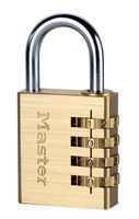 Hangslot Master Lock combinatieslot messing 40mm - thumbnail