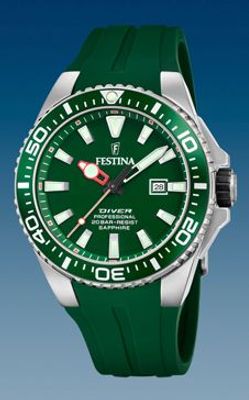 Horlogeband Festina F20664/2 Rubber Groen