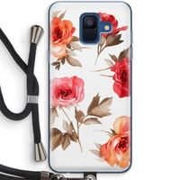 Roosjes: Samsung Galaxy A6 (2018) Transparant Hoesje met koord Roosjes: Samsung Galaxy A6 (2018) Transparant Hoesje met koord