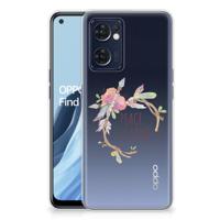 OPPO Reno 7 5G | Find X5 Lite Telefoonhoesje met Naam Boho Text
