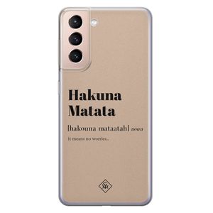 Samsung Galaxy S21 Plus siliconen hoesje - Hakuna matata