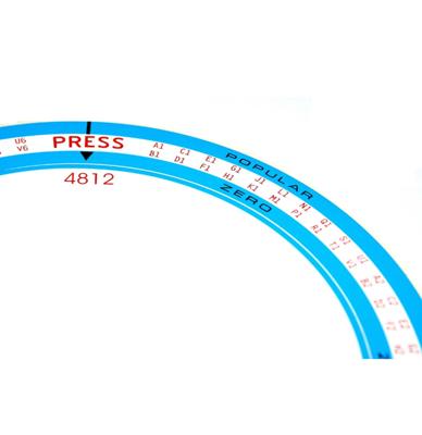 Rock-Ola sticker populariteitsmeter model 1488 / 1496 Regis / Empress (120 select)