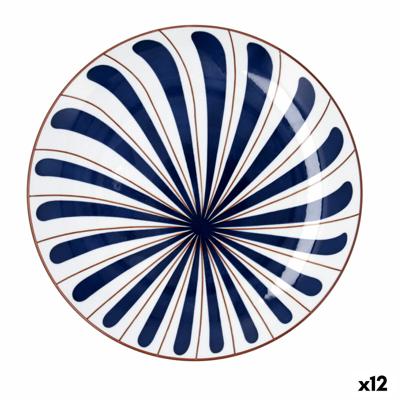 Dinerbord Bidasoa Oceanika Blauw Keramisch Ø 27 cm (12 Stuks)