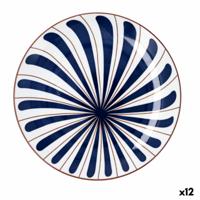 Dinerbord Bidasoa Oceanika Blauw Keramisch Ø 27 cm (12 Stuks)