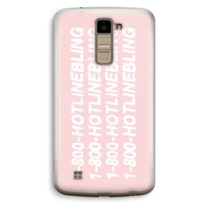 Hotline bling pink: LG K10 (2016) Transparant Hoesje