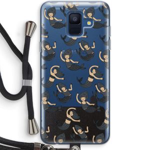 Zeemeermin: Samsung Galaxy A6 (2018) Transparant Hoesje met koord