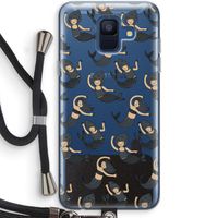 Zeemeermin: Samsung Galaxy A6 (2018) Transparant Hoesje met koord