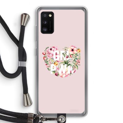 GRL PWR Flower: Samsung Galaxy A41 Transparant Hoesje met koord