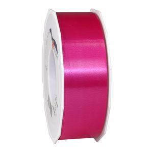 1x XL hobby/decoratie fuchsia roze kunststof sierlinten 4 cm/40 mm x 91 meter