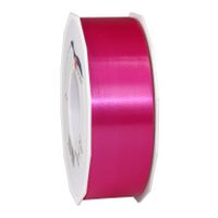 1x XL hobby/decoratie fuchsia roze kunststof sierlinten 4 cm/40 mm x 91 meter