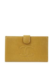 CHANEL Pre-Owned portefeuille pliant à logo CC cousu (2000) - Tons neutres