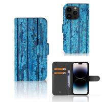 iPhone 15 Pro | Book Style Case | Wood Blue