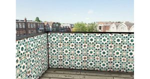 Balkonafscheiding Bohemian 4 (100x350cm Dubbelzijdig)