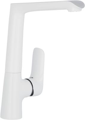 Saqu Angular 2.0 eengreeps keukenmengkraan wit/chroom
