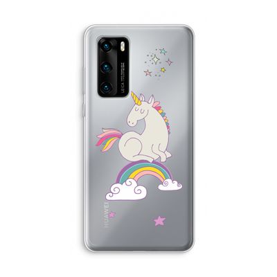 Regenboog eenhoorn: Huawei P40 Transparant Hoesje