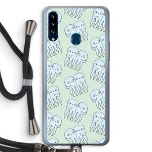 Octopussen: Samsung Galaxy A20s Transparant Hoesje met koord