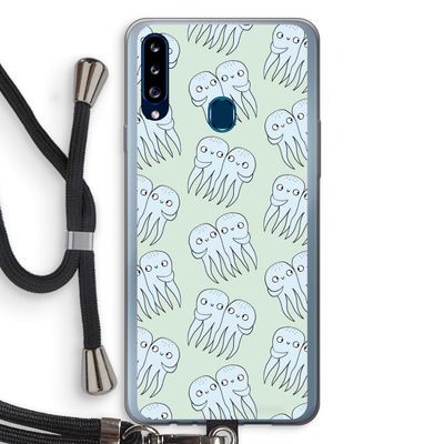 Octopussen: Samsung Galaxy A20s Transparant Hoesje met koord