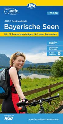 Fietskaart ADFC Regionalkarte Bayerische Seen | BVA BikeMedia