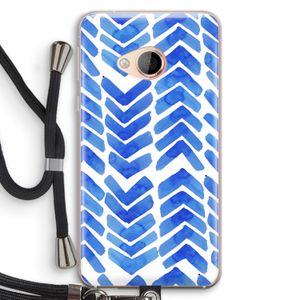 Blauwe pijlen: HTC U Play Transparant Hoesje met koord