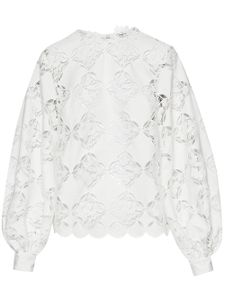 Oscar de la Renta blouse Gardenia en guipure - Blanc