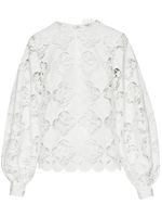Oscar de la Renta blouse Gardenia en guipure - Blanc Oscar de la Renta blouse Gardenia en guipure - Blanc