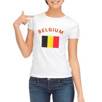 Wit dames t-shirt Belgie XL  -