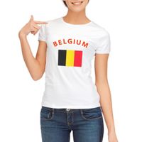 Wit dames t-shirt Belgie