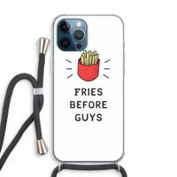 Fries before guys: iPhone 12 Pro Transparant Hoesje met koord