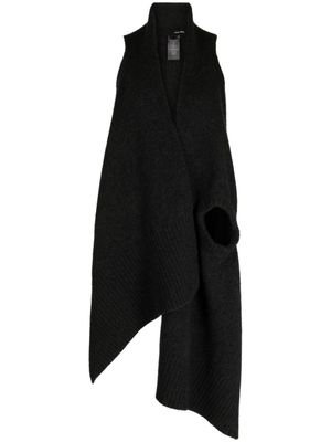 Isabel Benenato gilet en maille à design asymétrique - Gris