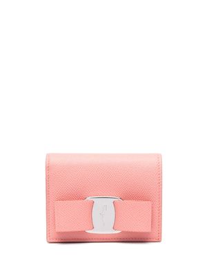 Ferragamo portefeuille en cuir à détail de nœud - Rose