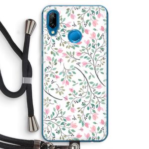 Sierlijke bloemen: Huawei P20 Lite Transparant Hoesje met koord