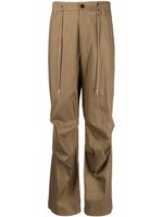 SONGZIO pantalon droit à lien de resserrage - Marron