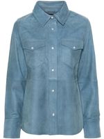 STAND STUDIO chemise Western en cuir - Bleu - thumbnail