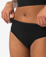 HEMA Dameshipster katoen met kant zwart (zwart)