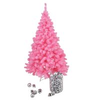 Kunst kerstboom/kunstboom roze 150 cm   - - thumbnail