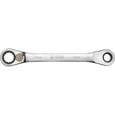 WGB Dubbele Ringratelsleutel met stopring 17x19mm