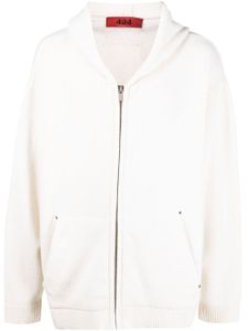 424 hoodie zippé en laine mélangée - Blanc