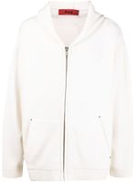 424 hoodie zippé en laine mélangée - Blanc