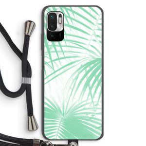 Palmbladeren: Xiaomi Redmi Note 10 5G Transparant Hoesje met koord