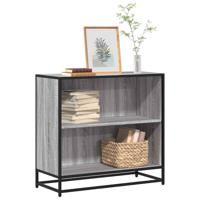 Boekenkast 80x35x76 cm bewerkt hout grijs sonoma eikenkleurig