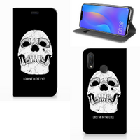 Mobiel BookCase Huawei P Smart Plus Skull Eyes - thumbnail