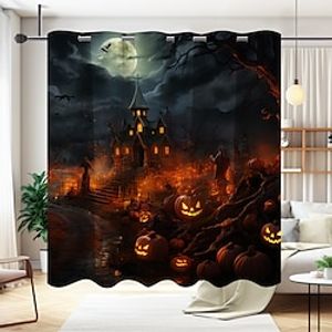 Halloween decor gordijntapijt voor woonkamer slaapkamer, muur scheidingswand gordijn ophangtule/oogje voor deuropening, keukengordijnen voor kamerscheider Lightinthebox