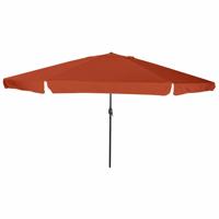 Tuinparasol Rood en Zwart 395 x 395 x 245 cm Polyester en staal
