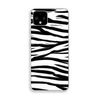 Zebra pattern: Pixel 4 Transparant Hoesje