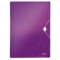 Projectmap Leitz WOW voor A4 6 vaks PP paars | 5 stuks